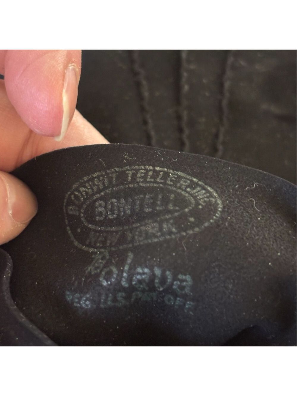 40s BONWIT TELLER VTG SOFT SUEDE BLACK MID LENGTH GLOVES ELEGANT LUXURY SZ 6.25 - Picture 4 of 5
